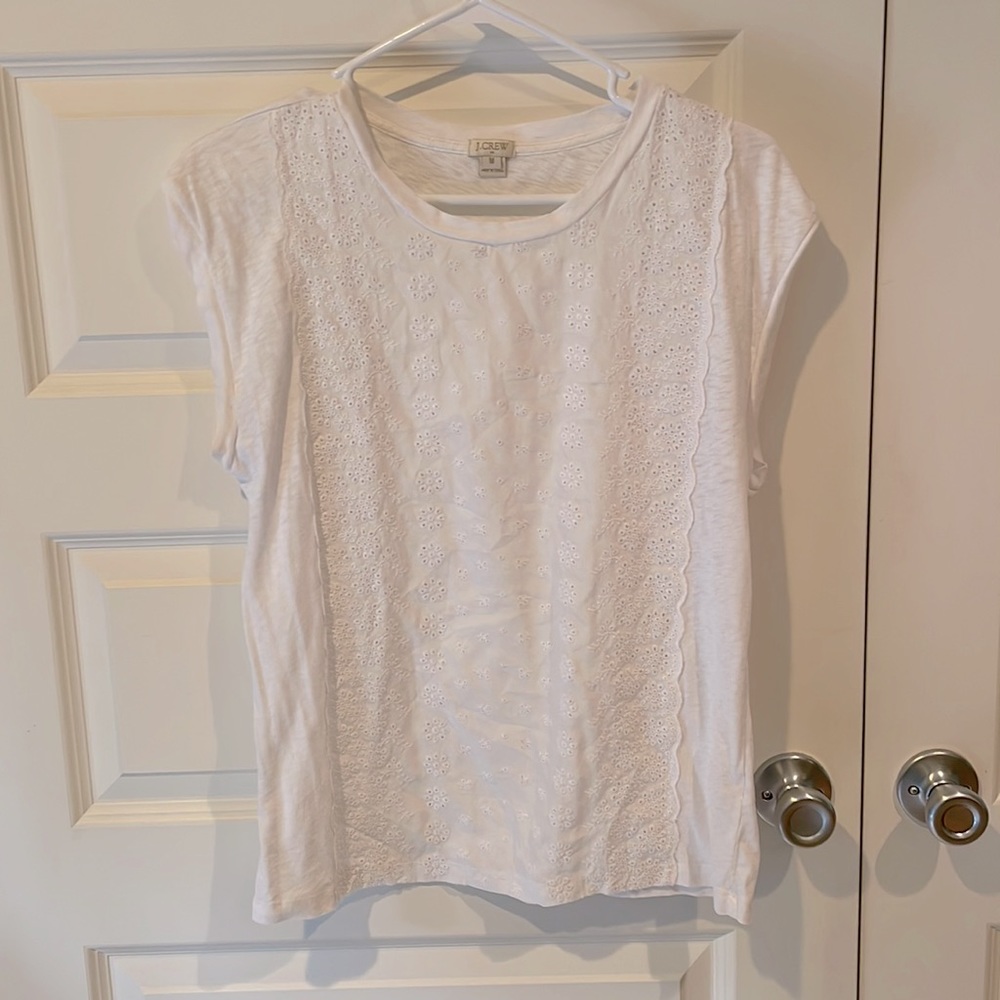 J Crew Eyelet Pane top